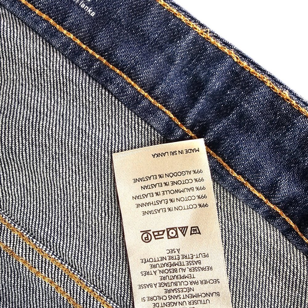 Pilcro Anthropologie Dark Blue Wide Leg Jeans Size 24W - Picture 8 of 11